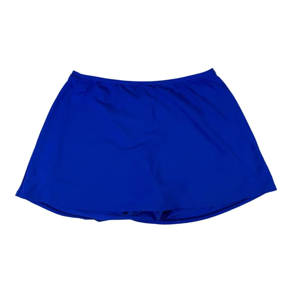 Sunsets Cobalt Blue Swim Skort Size 1x